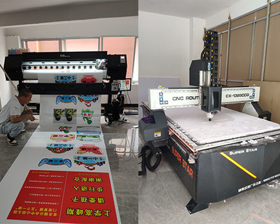 長沙銘翔廣告:廣告雕刻業(yè)務(wù)量大 一次裝兩臺超星雕刻機(jī)